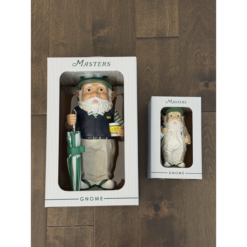 Masters 2026 Lot 2 Gnomes Full Size & Mini Gnome Augusta National Golf Official